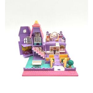 Vintage 1993 Bluebird Polly Pocket Wedding Chapel  both lights work‎